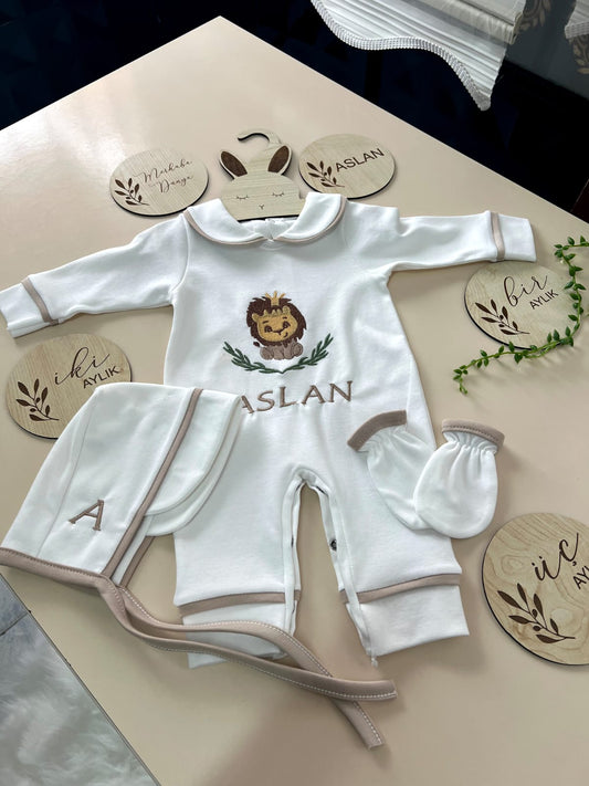 İsme Özel Nakışlı Tulum Seti